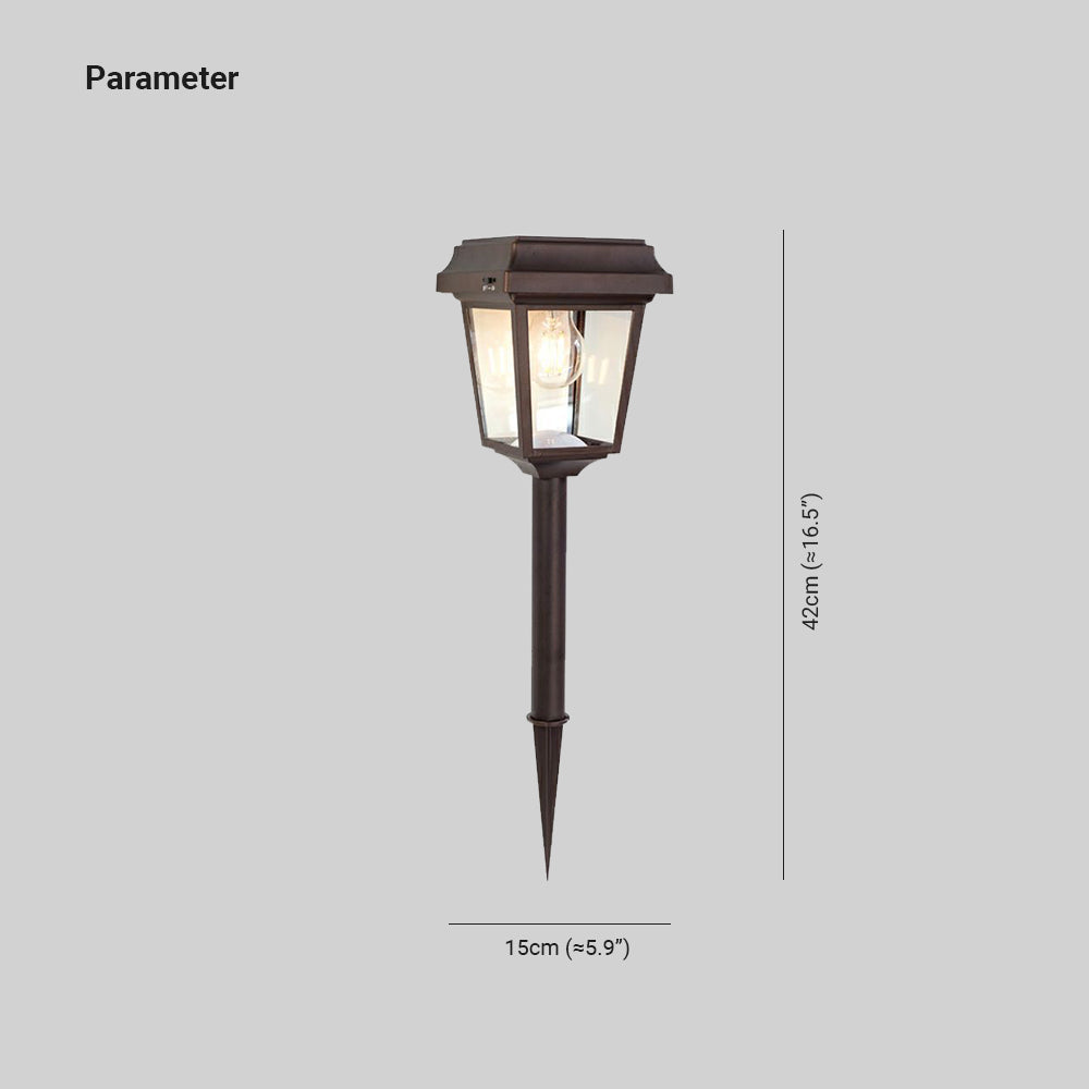 Ray Modern LED Außenleuchte Trapez Solarenergie Schwarz/Kaffee Garten Metall&Glas