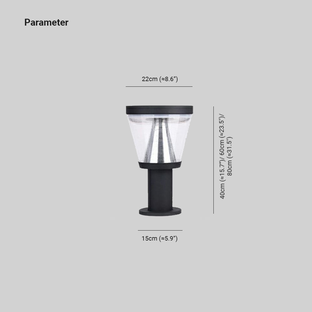 Ray Modern LED Stehend Außenleuchte Garten/Terrasse/Balkon Metall&Acryl Solarenergie