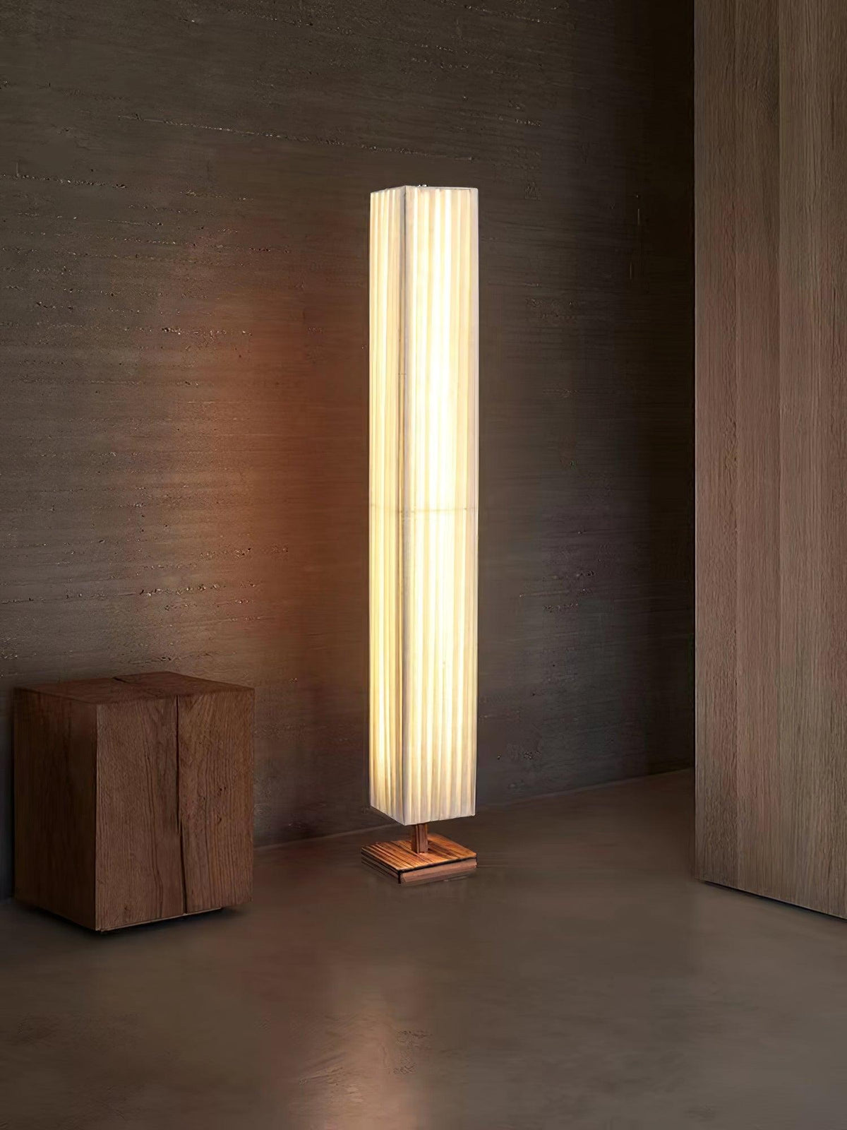 Vesolyre Japandi Stoff-Stehleuchte Beige