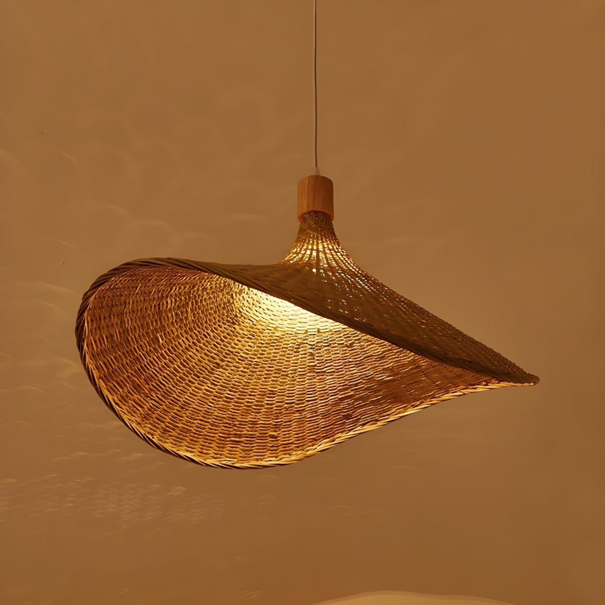 Marona Rattan Vintage Pendelleuchte