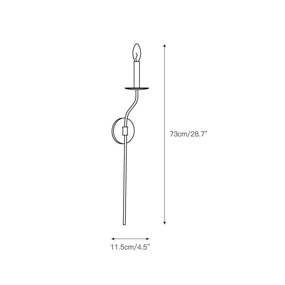 Eirikuvyh zeitgenössische minimalistische Vintage-Industrie-Wandleuchte aus Metall