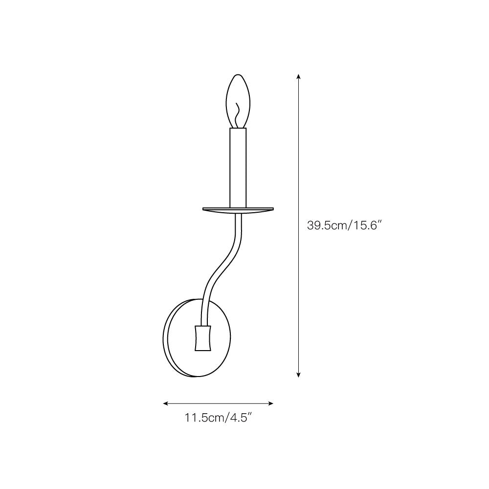 Eirikuvyh zeitgenössische minimalistische Vintage-Industrie-Wandleuchte aus Metall