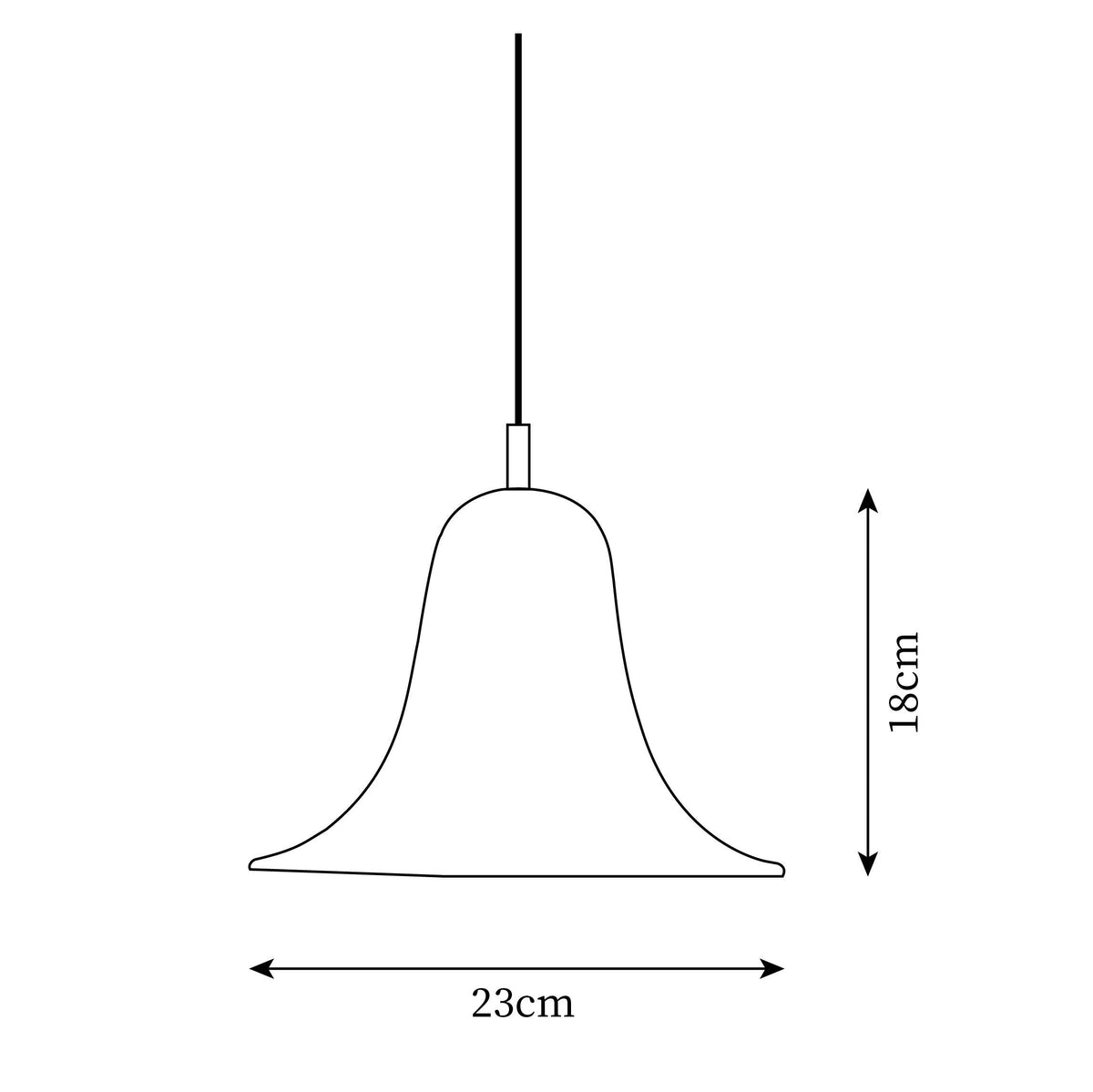Nevin Minimalistische Pendelleuchte mit Glocken-Lampenschirm