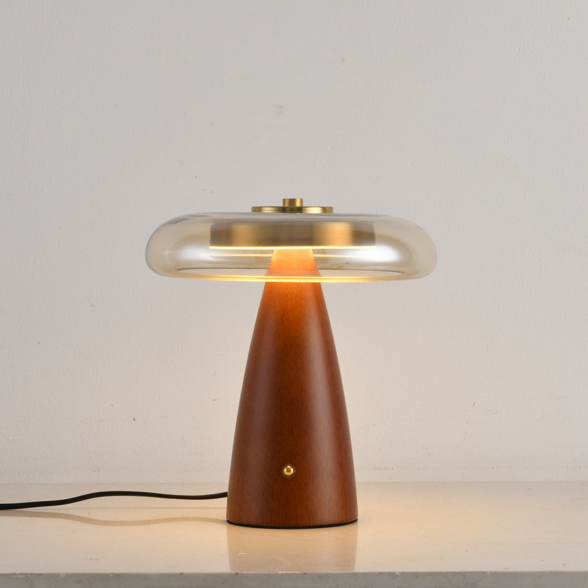 Mushroom Retro-Glas-Tischlampe