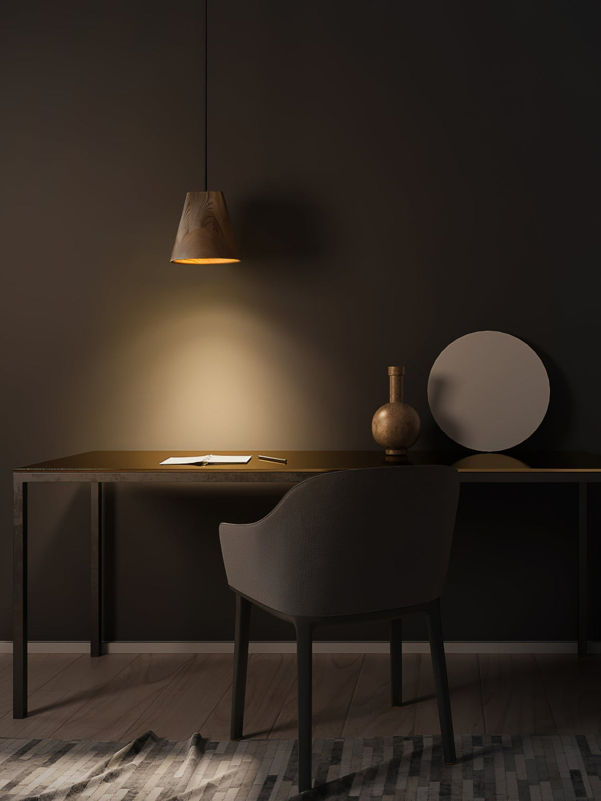 Ivarara asymmetrische Pendelleuchte aus Holz