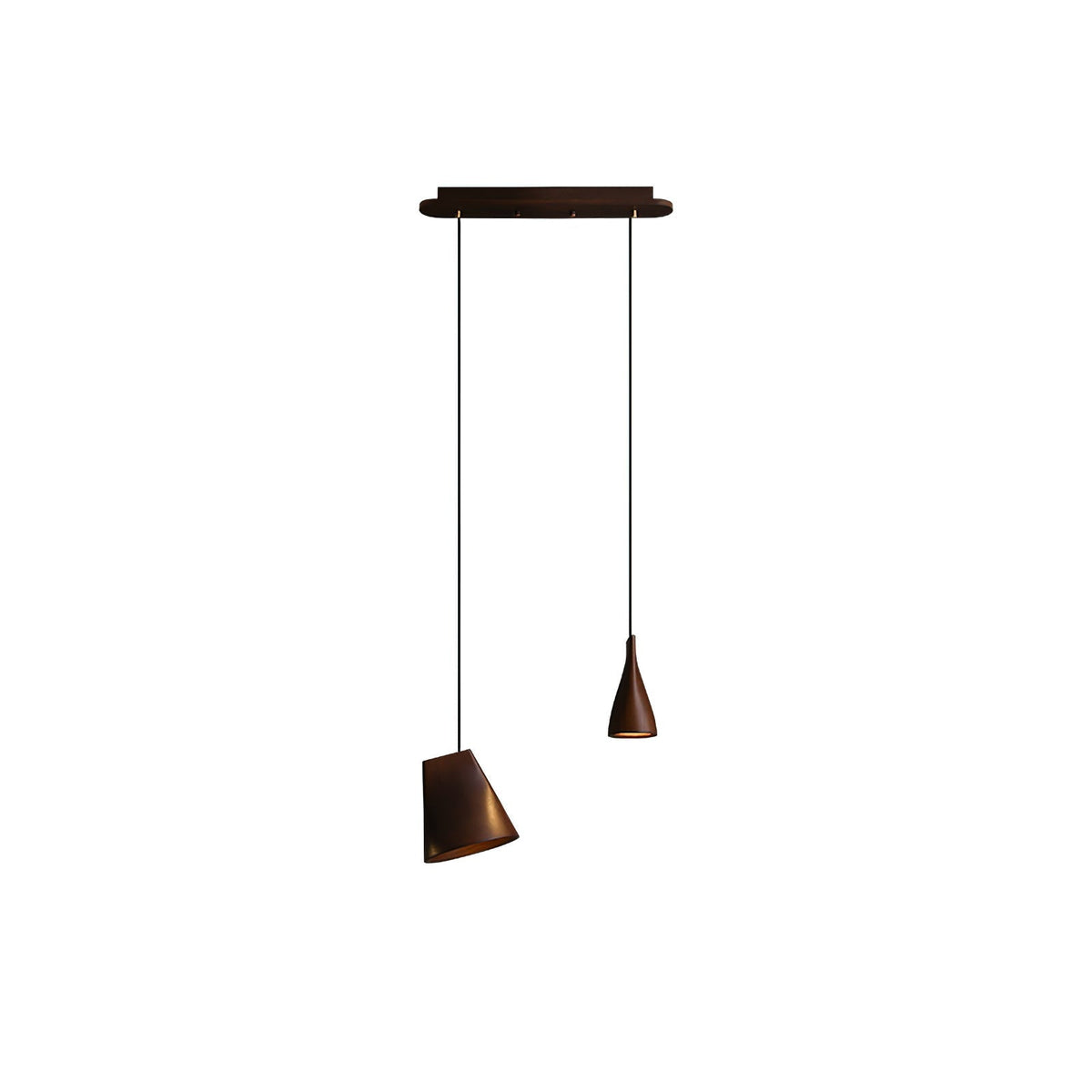 Ivarara asymmetrische Pendelleuchte aus Holz