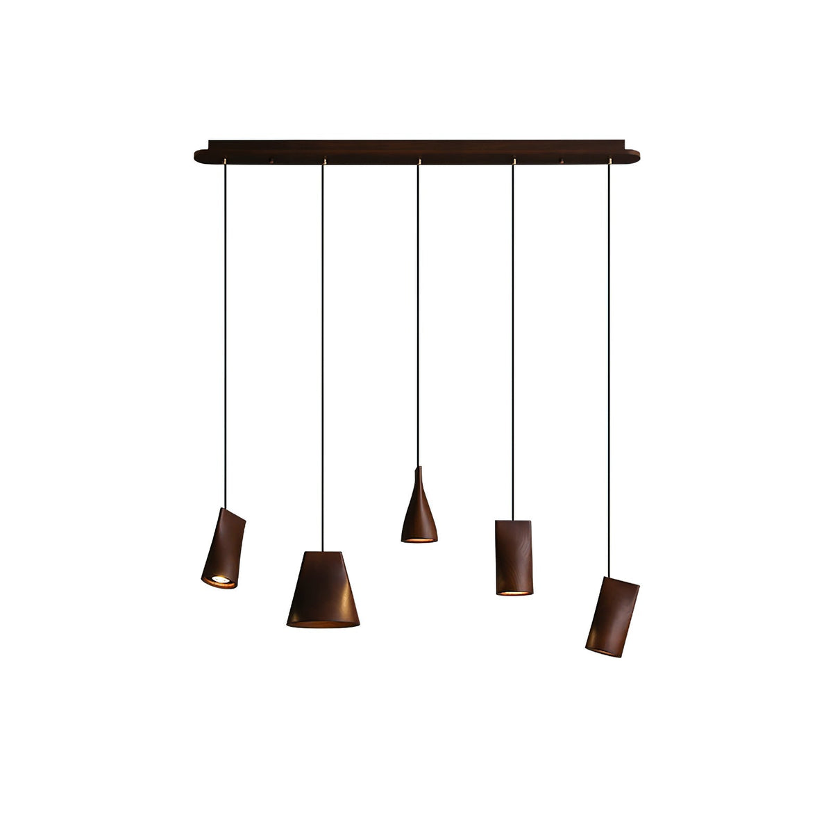 Ivarara asymmetrische Pendelleuchte aus Holz