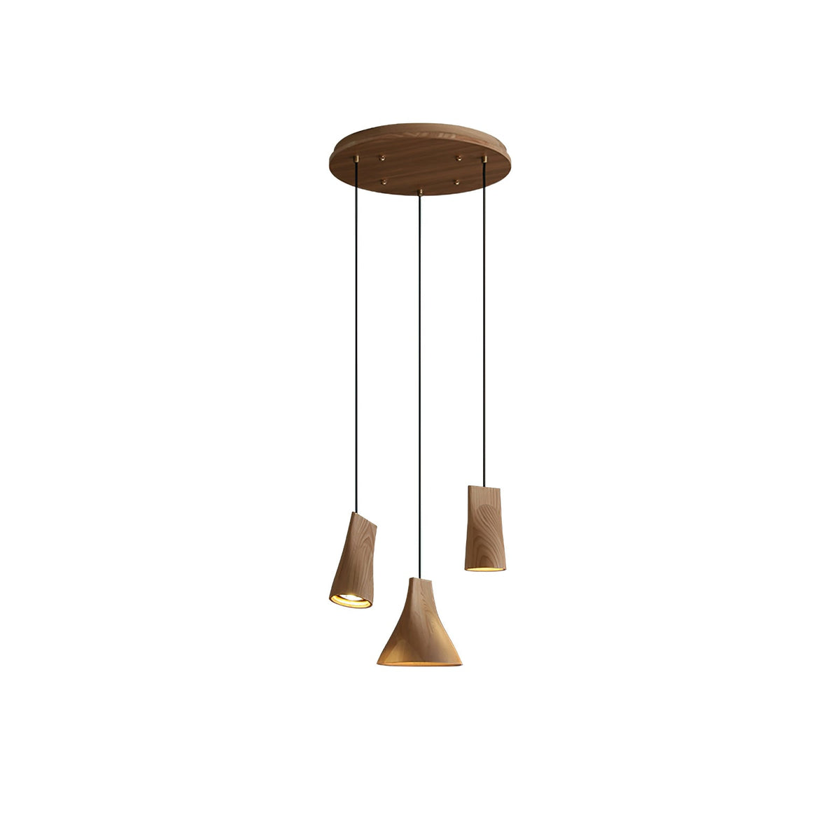 Ivarara asymmetrische Pendelleuchte aus Holz
