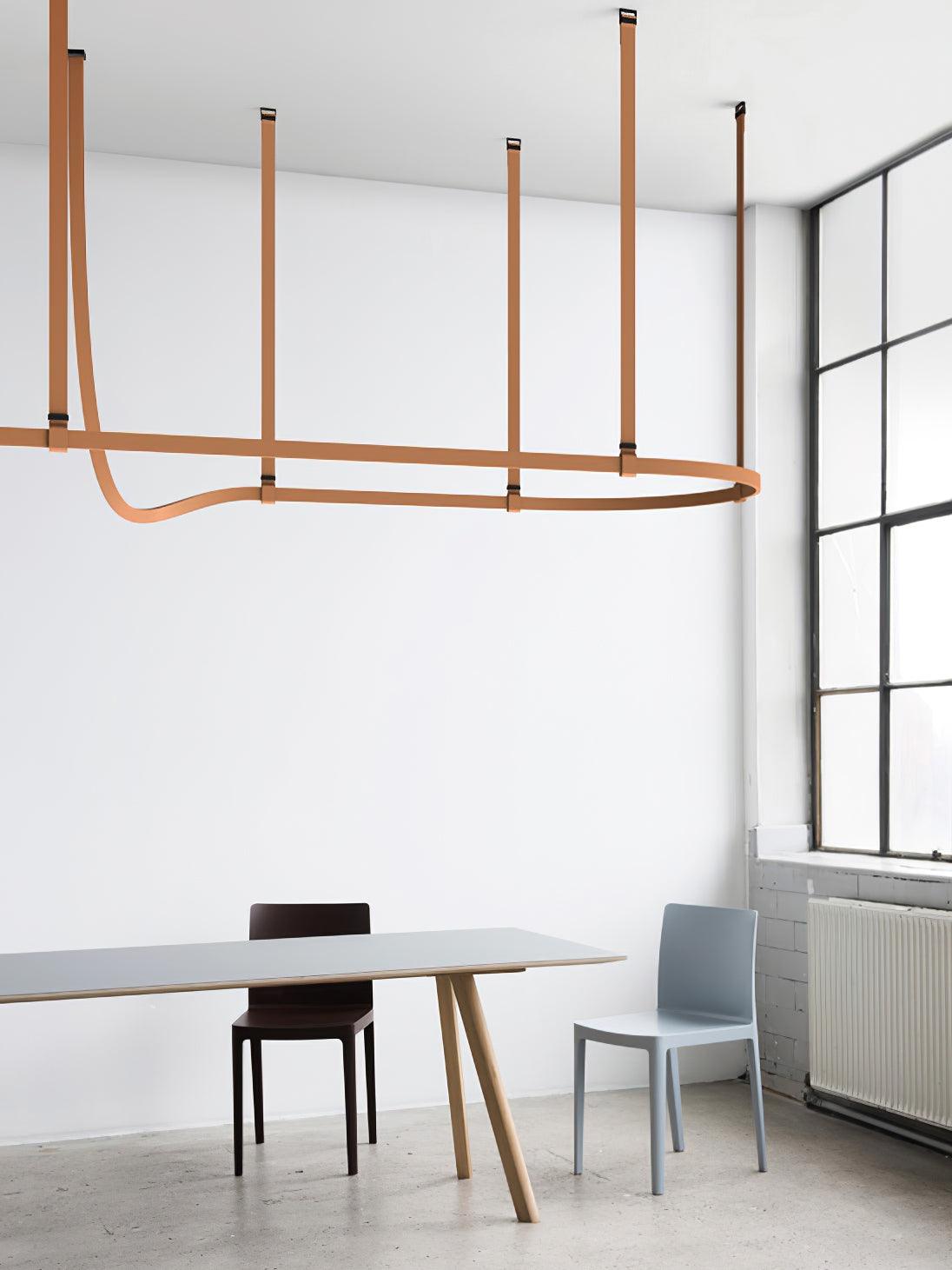 Zaleth moderne Pendelleuchte aus Leder