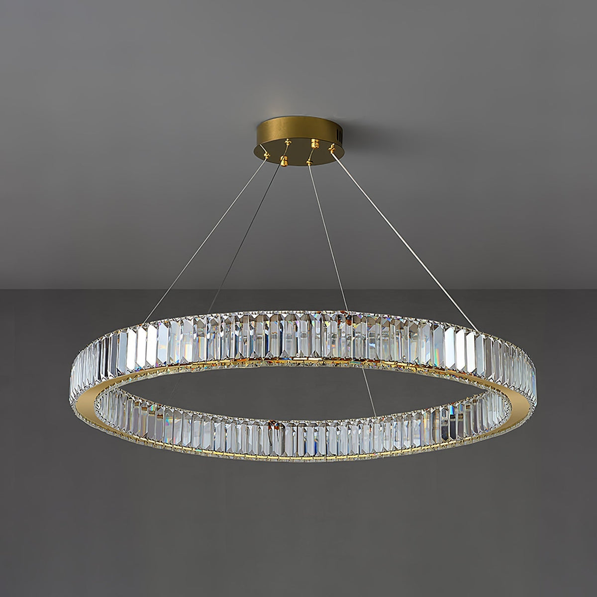 Cyrirelle Kronleuchter Gold Kristallring