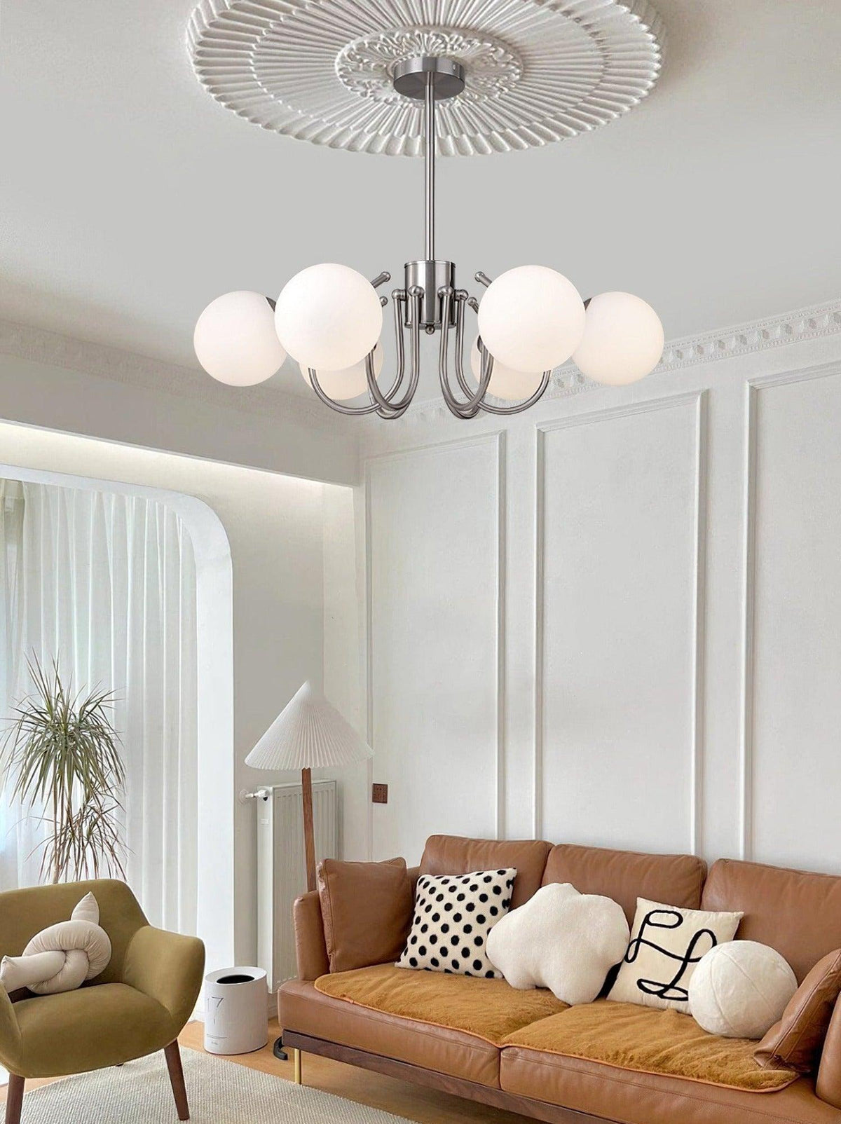 Tave Kronleuchter Kugel Chrom modern