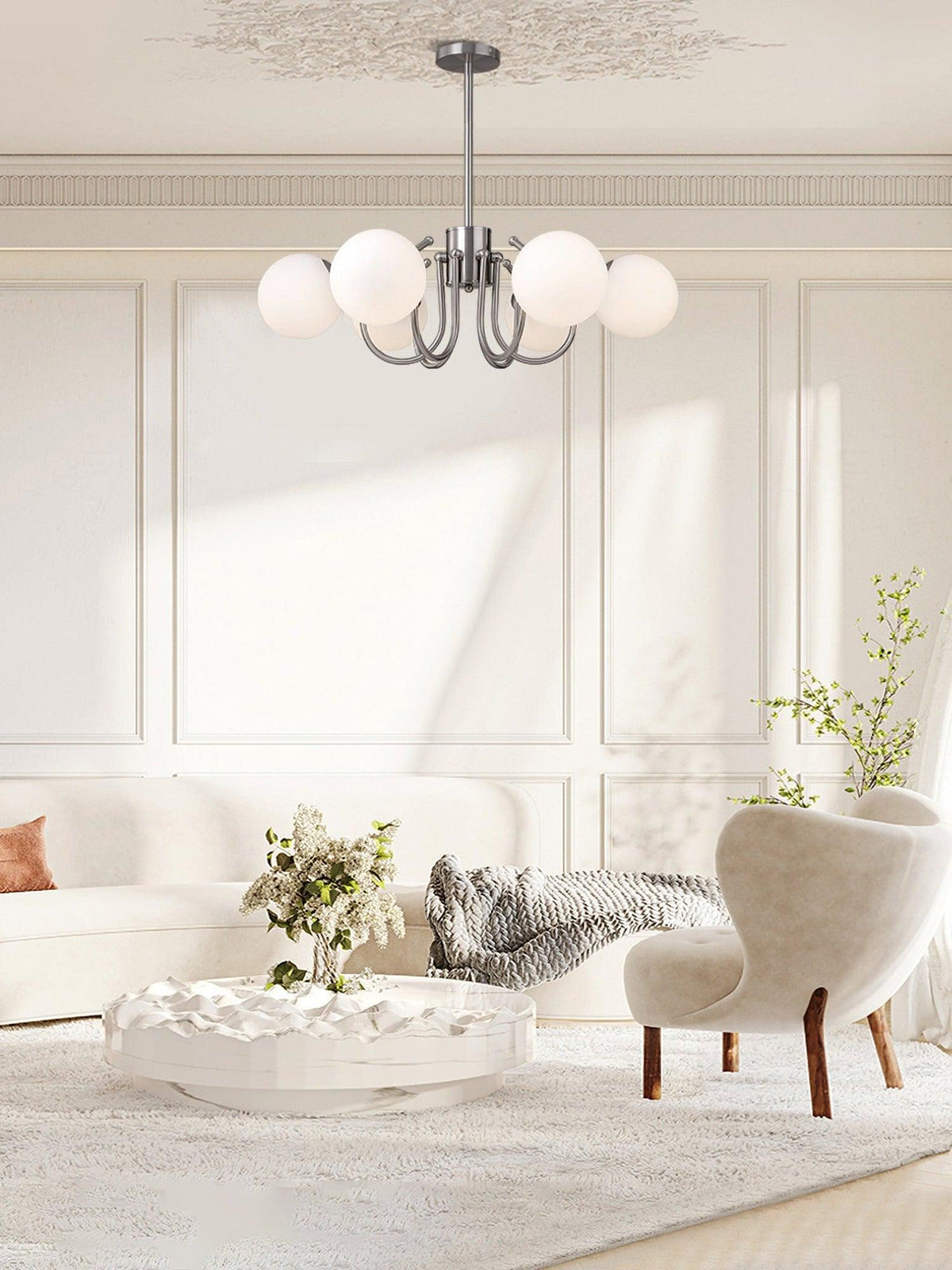 Tave Kronleuchter Kugel Chrom modern