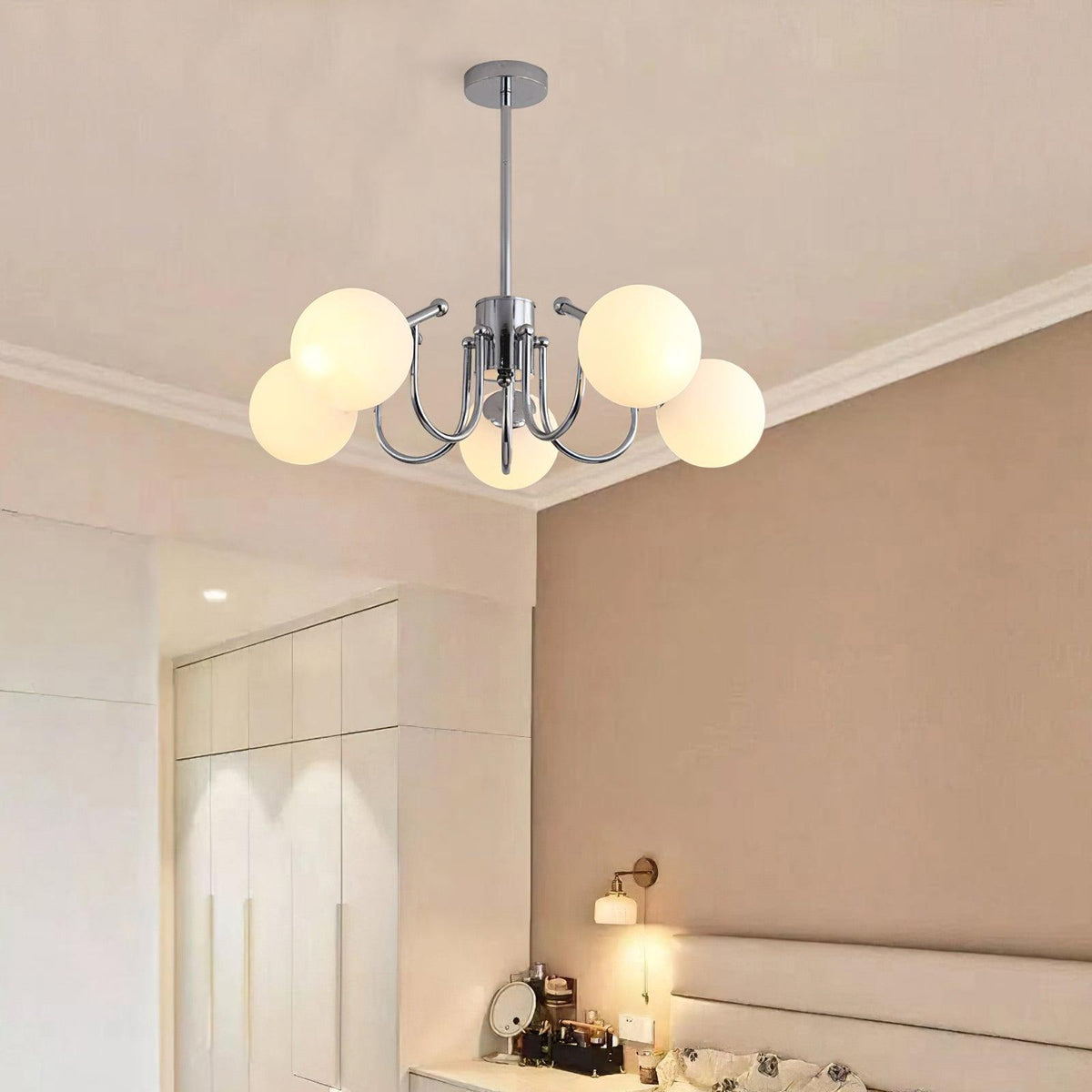 Tave Kronleuchter Kugel Chrom modern