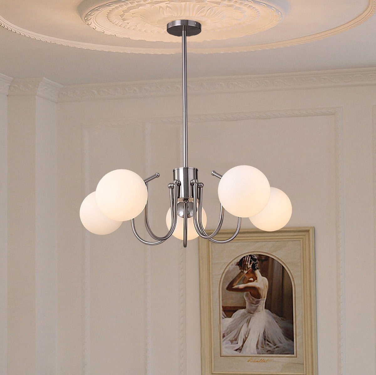Tave Kronleuchter Kugel Chrom modern