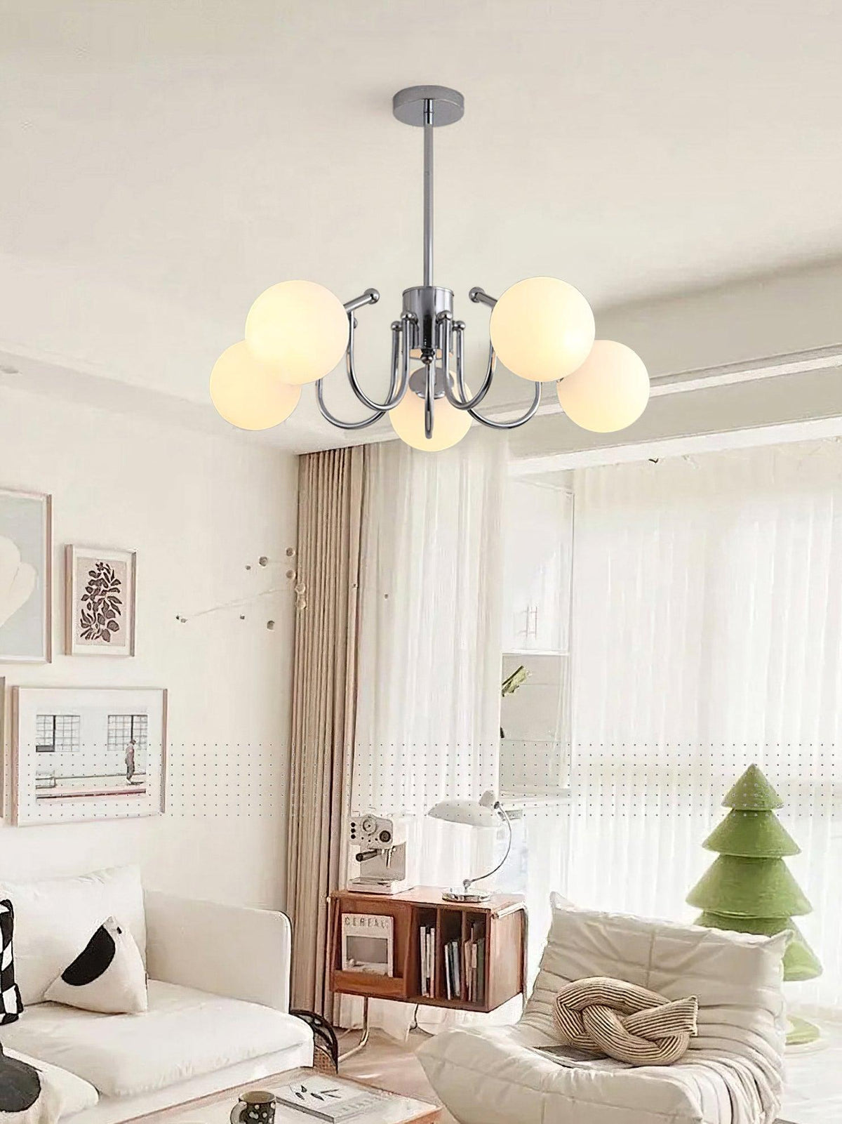 Tave Kronleuchter Kugel Chrom modern