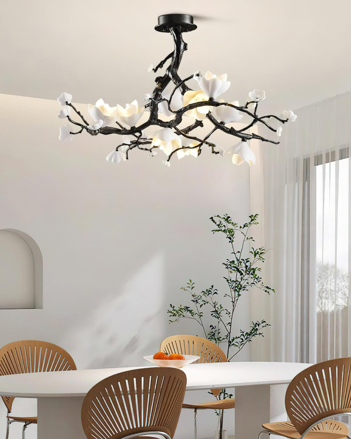 Aureira Pendelleuchte Schwarz Kupfer Baum Wilde Früchte