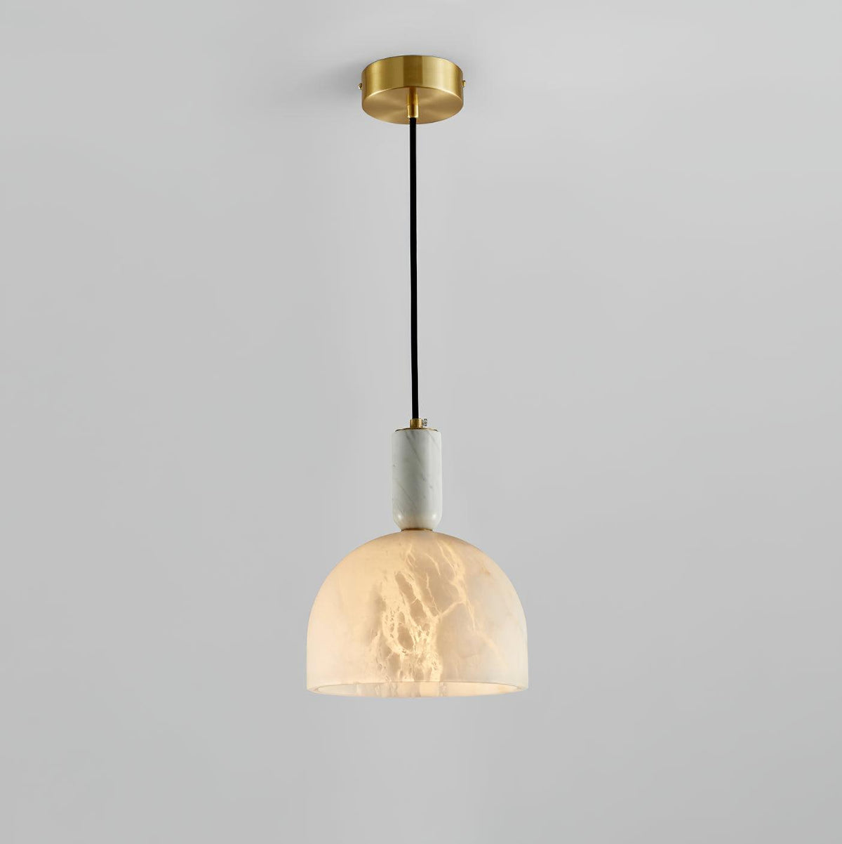 Leda Minimalistische Pendelleuchte aus Alabaster