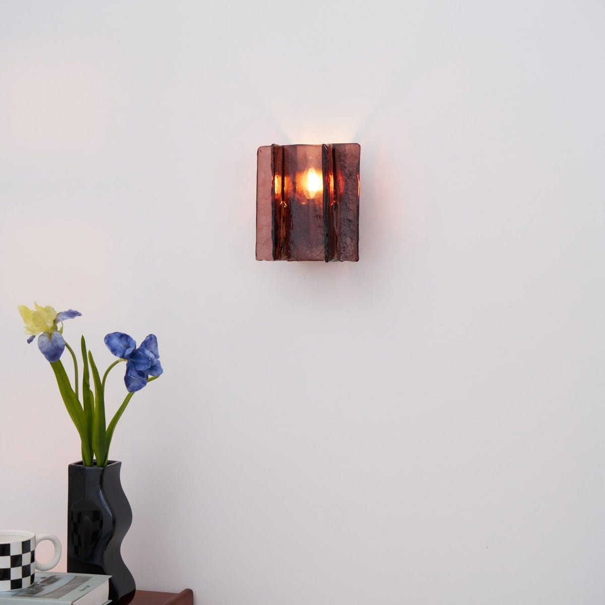Celuaine Wandleuchte Messing Glas Transparent