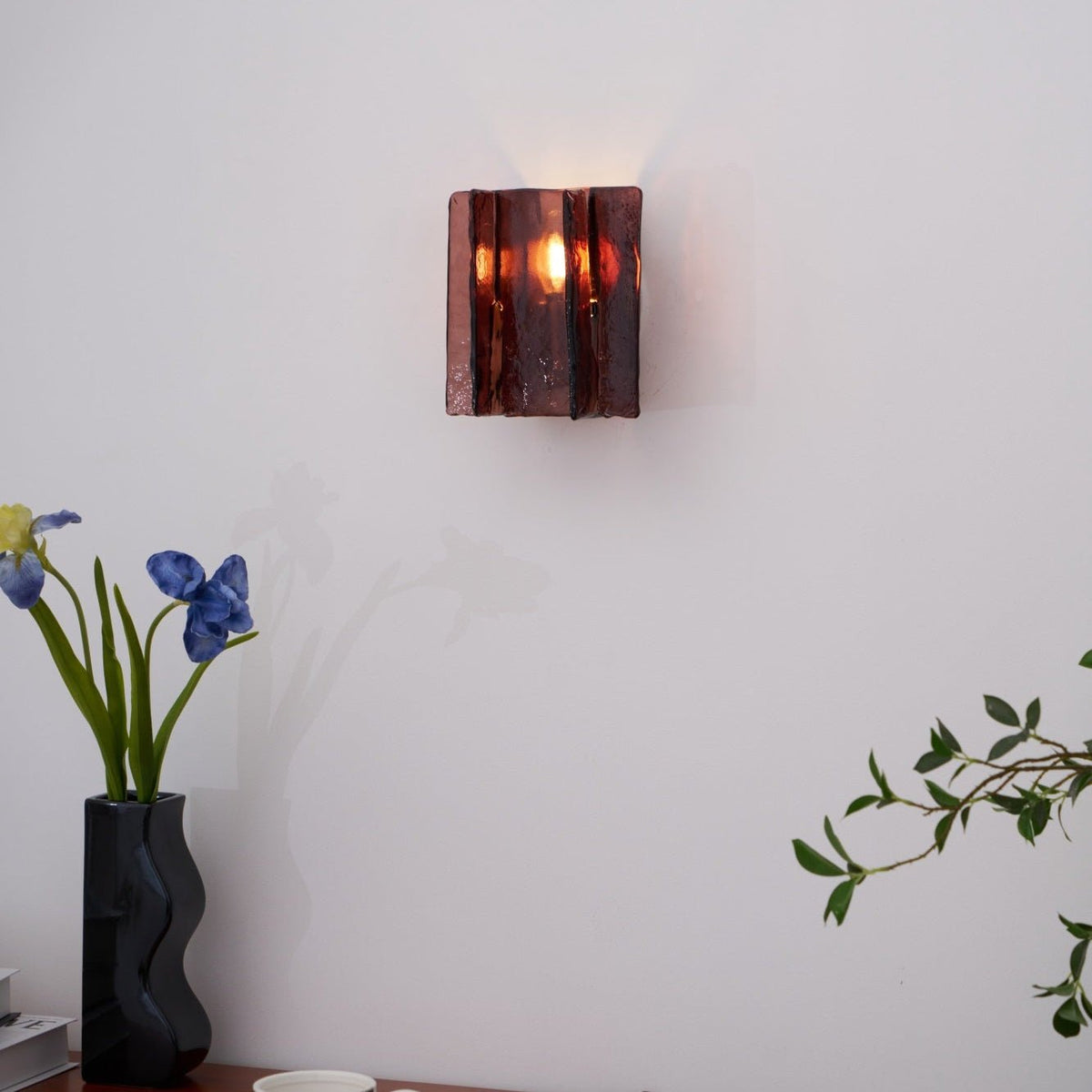 Celuaine Wandleuchte Messing Glas Transparent