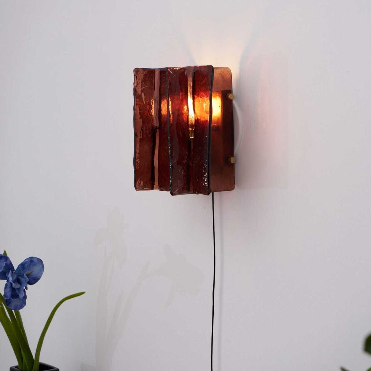 Celuaine Wandleuchte Messing Glas Transparent