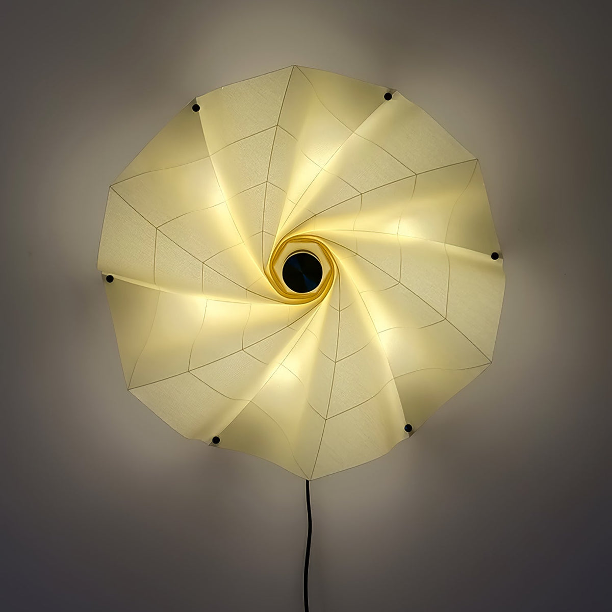 Liniise Spiral-Stoff-Pendelleuchte