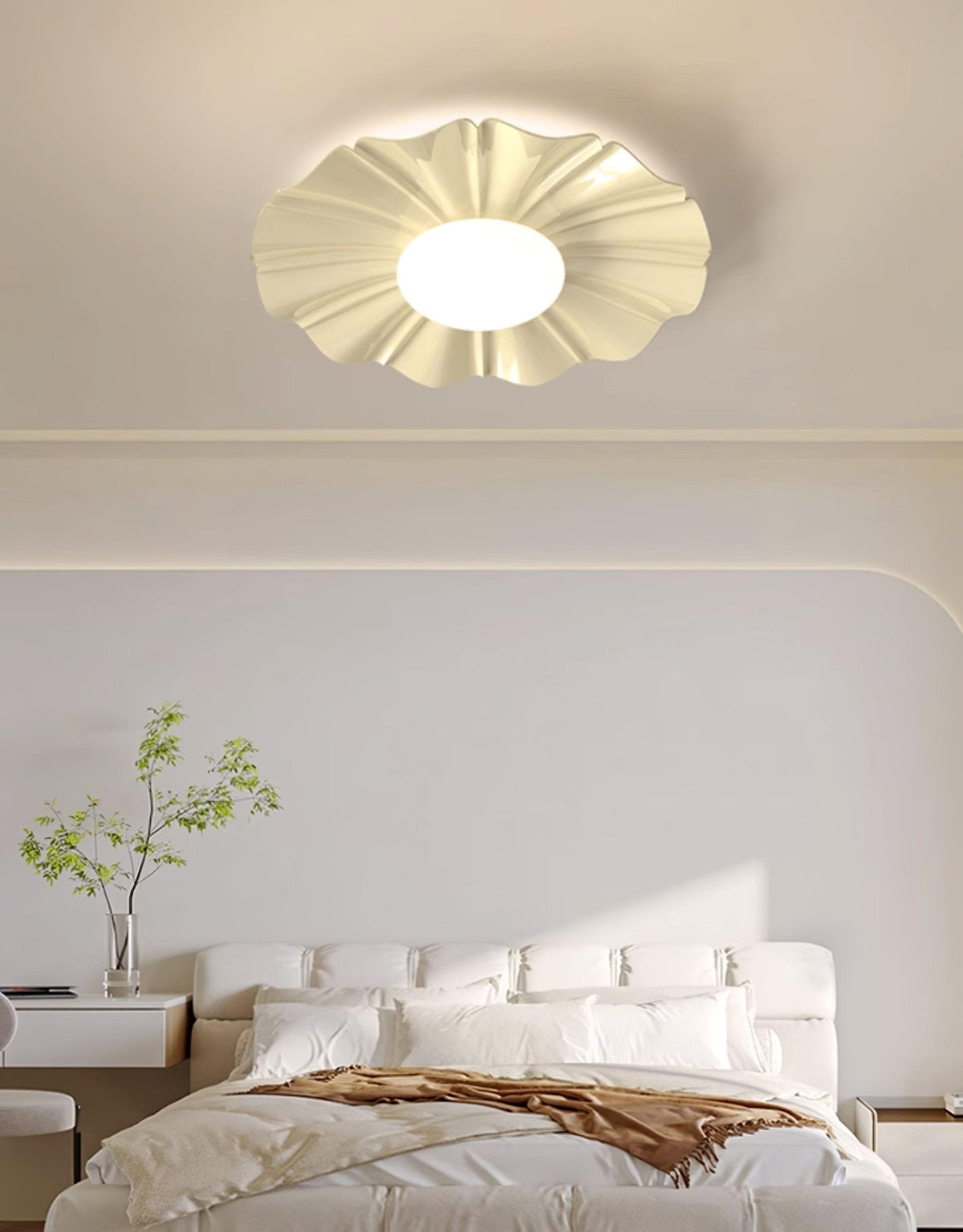 Oriiraya Deckenleuchte Gold LED geschwungen für Schlafzimmer