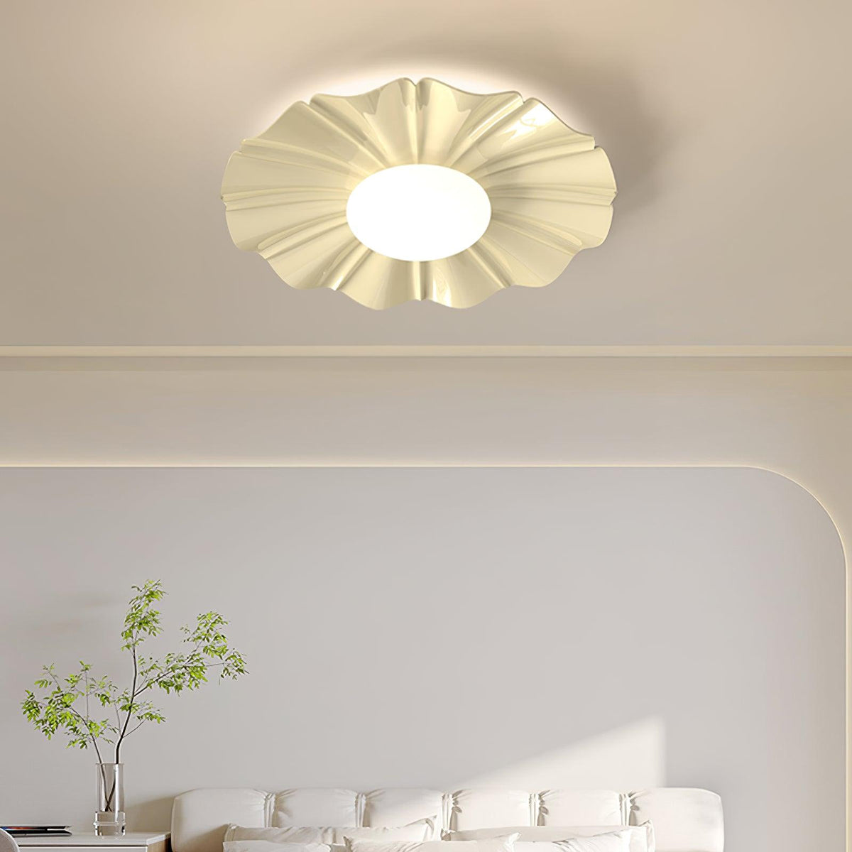 Oriiraya Deckenleuchte Gold LED geschwungen für Schlafzimmer