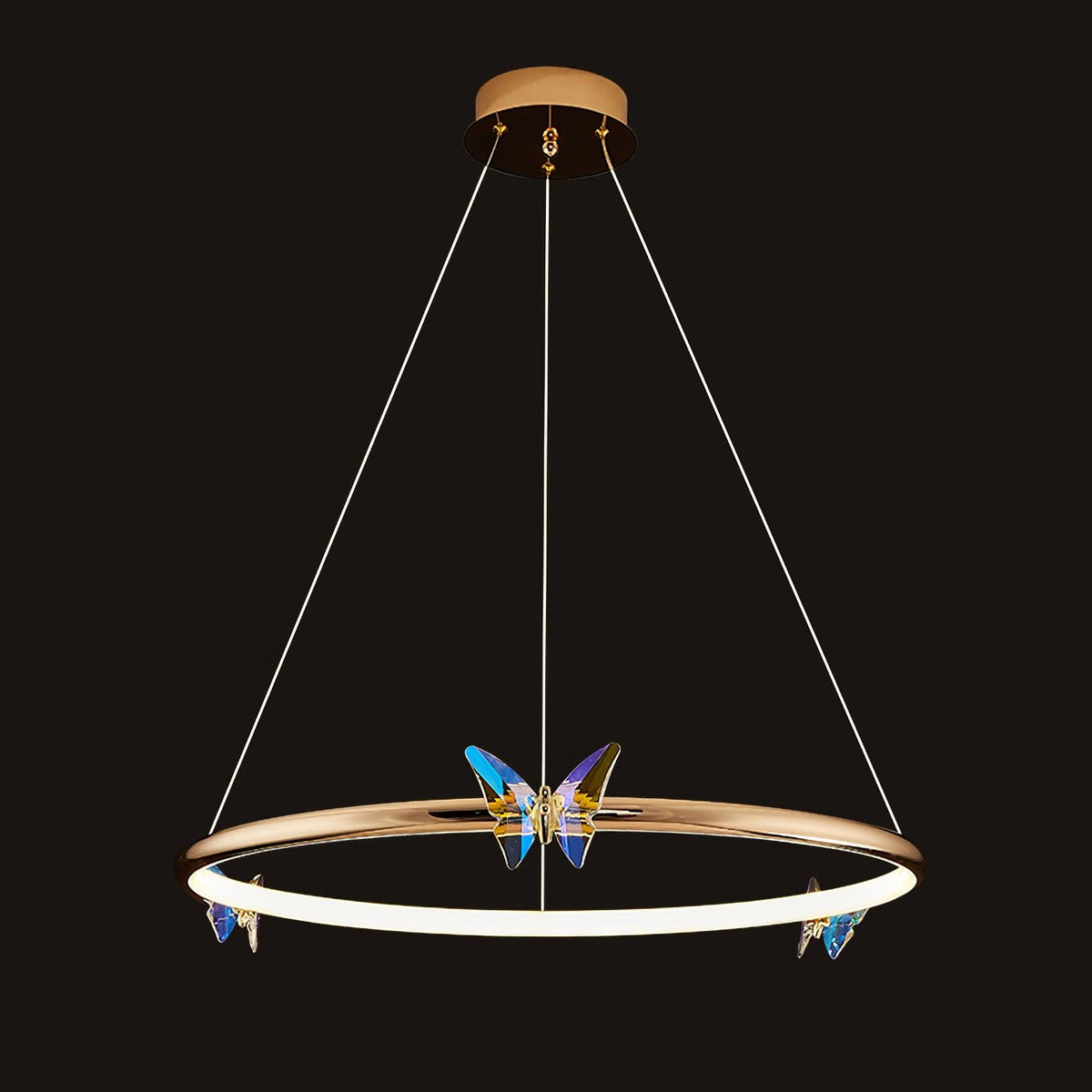 Alen Kronleuchter Schmetterling Kristallring Elegant