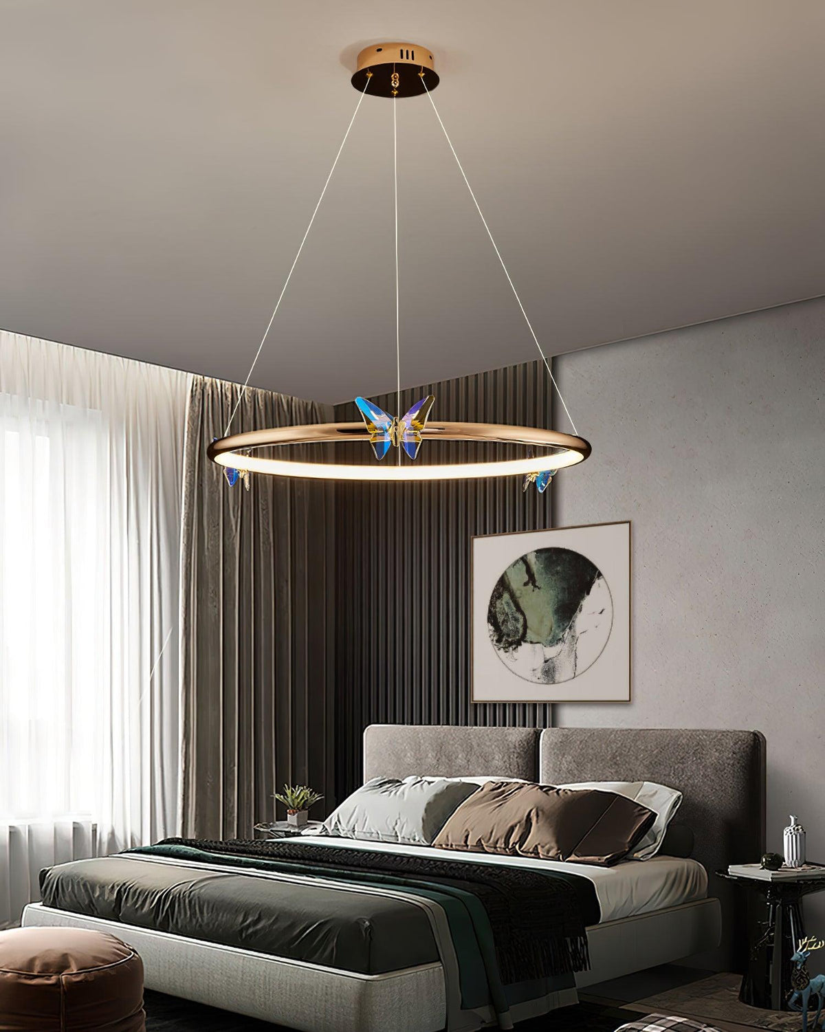 Alen Kronleuchter Schmetterling Kristallring Elegant