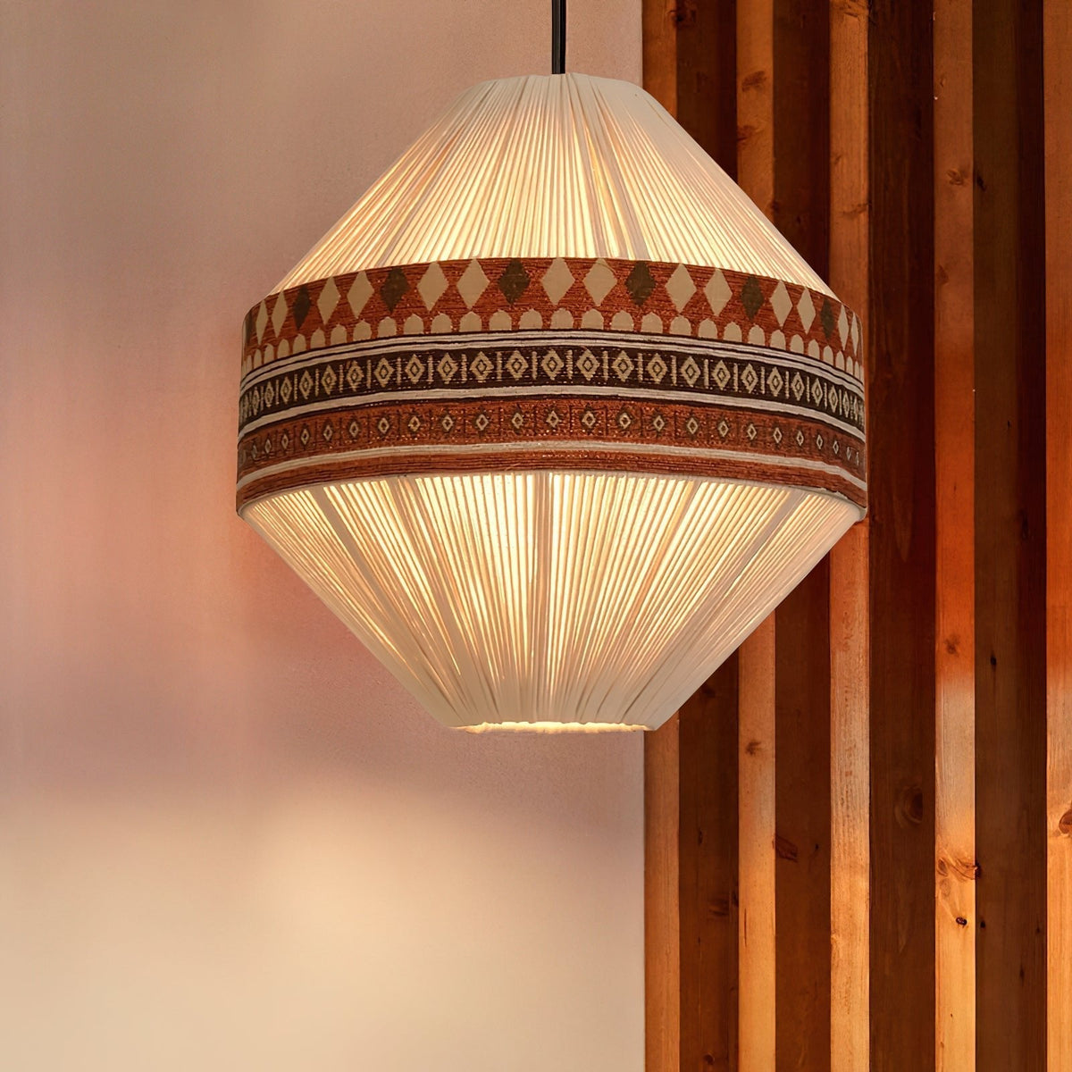 Calyce Pendelleuchte aus Stoff Cozy