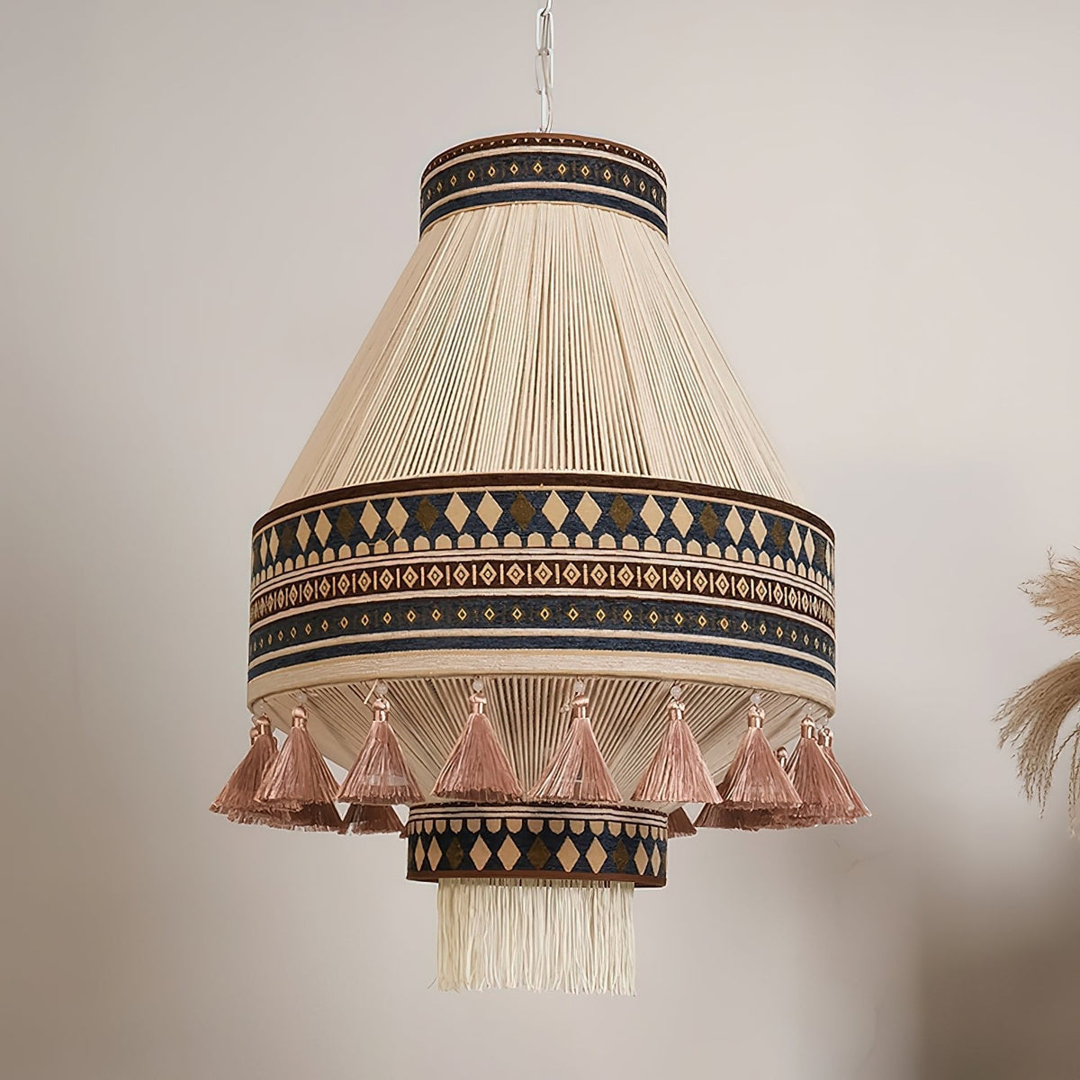 Calyce Pendelleuchte aus Stoff Cozy