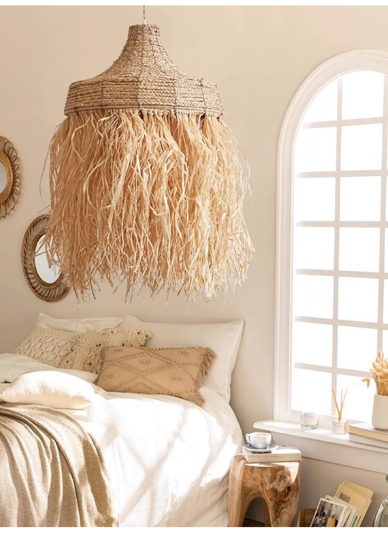 Bohemian Raffia Pendelleuchte