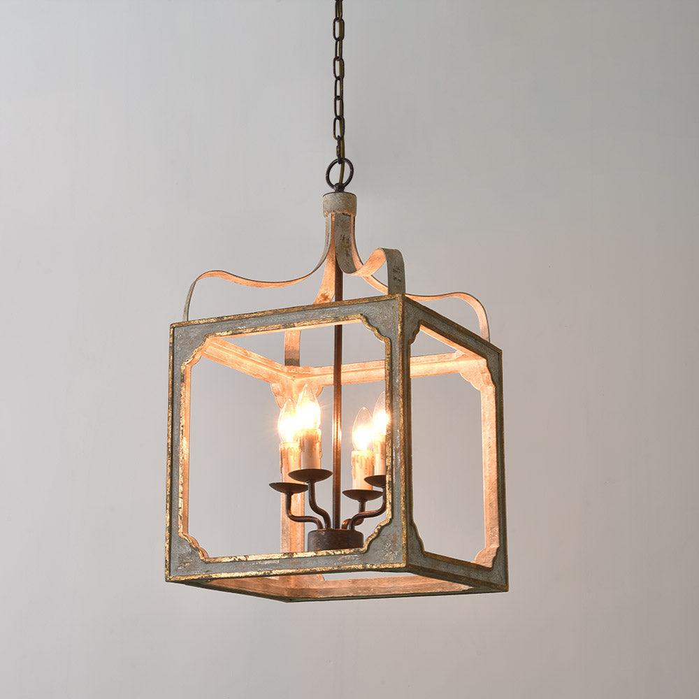 Cirivian Kronleuchter Rustic Cube Vintage Rahmen