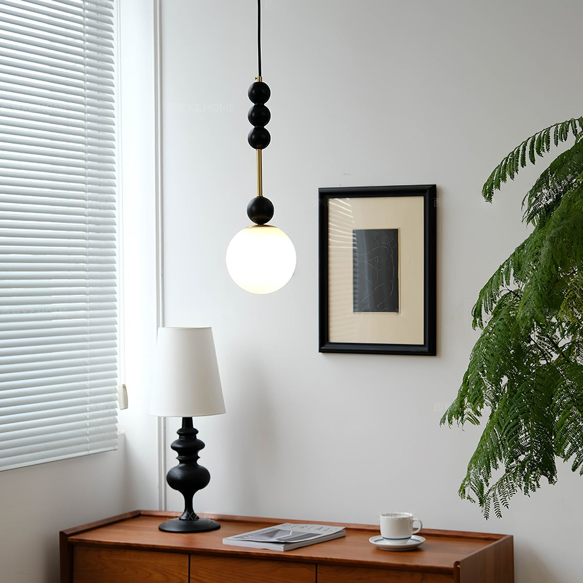 Miraleth Minimalistische Pendelleuchte aus Holz