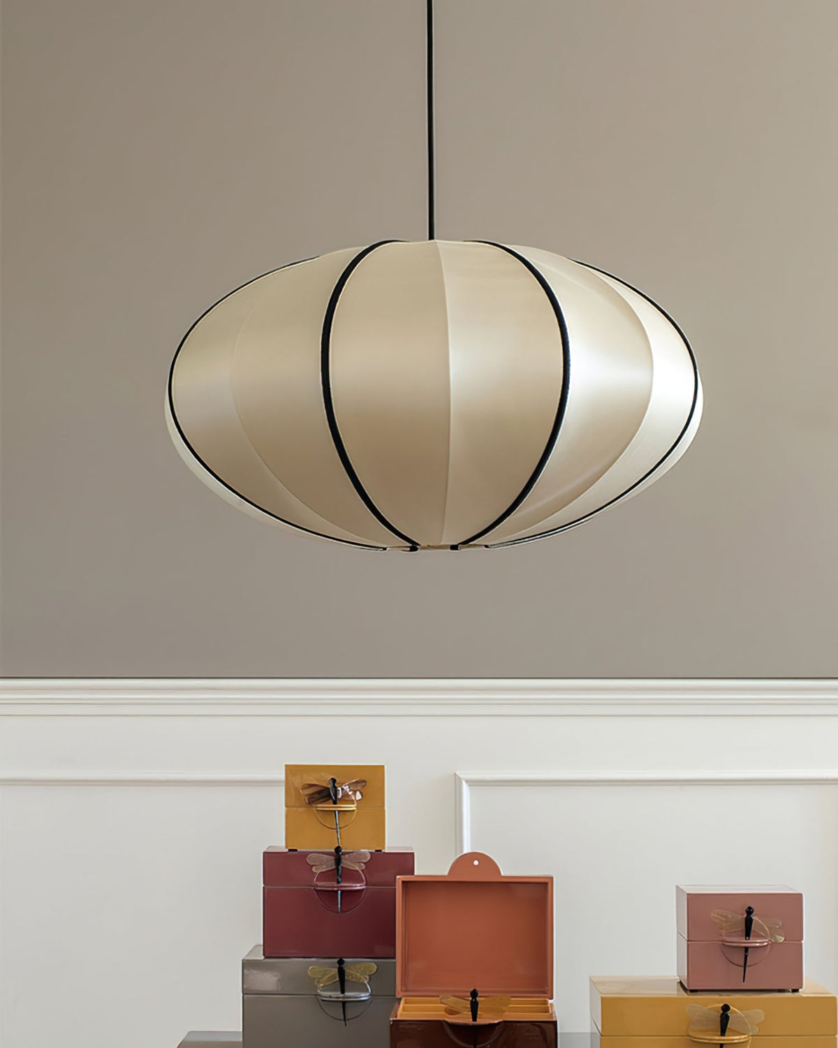 Lineriella moderne Stoff-Pendelleuchte