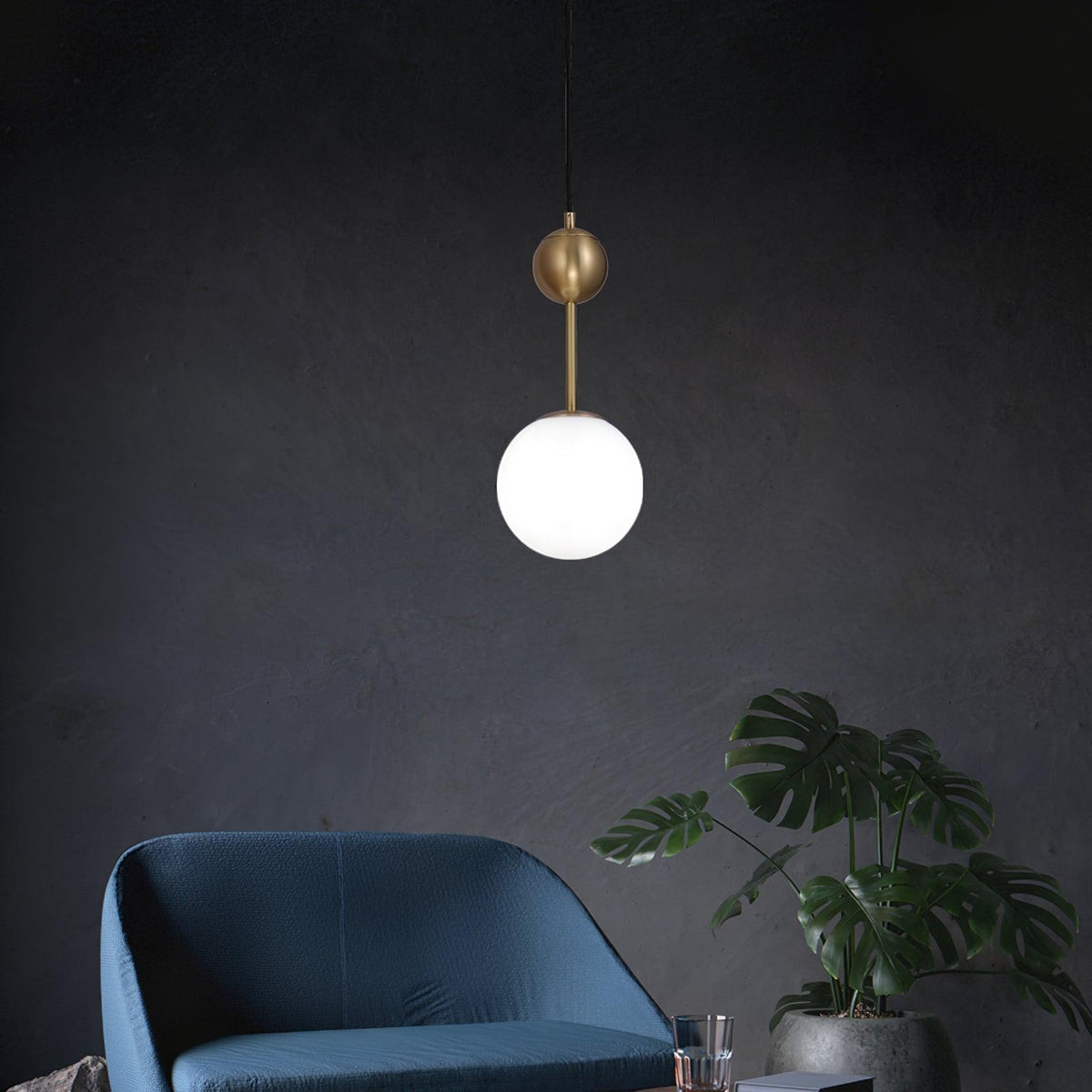 Fird Messing & Glas Classic Pendelleuchte
