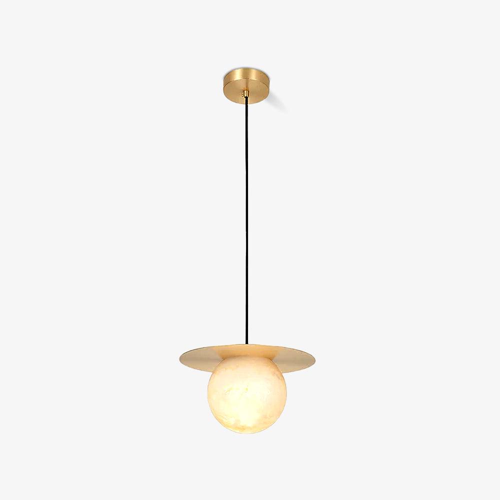 Velar Pendelleuchte aus Alabaster in Kugel