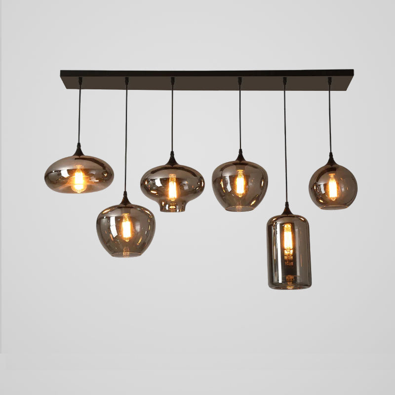 Tevely Pendelleuchte aus Glas im industriellen Chic-Stil