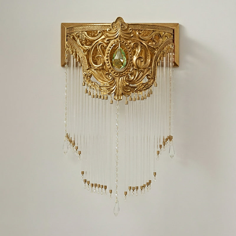 Bow Tie Gold Kristall-Fringe-Wandleuchte