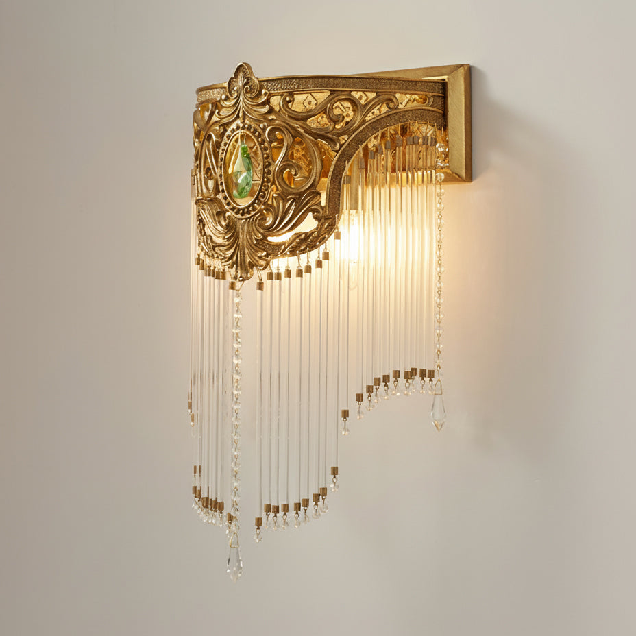 Bow Tie Gold Kristall-Fringe-Wandleuchte