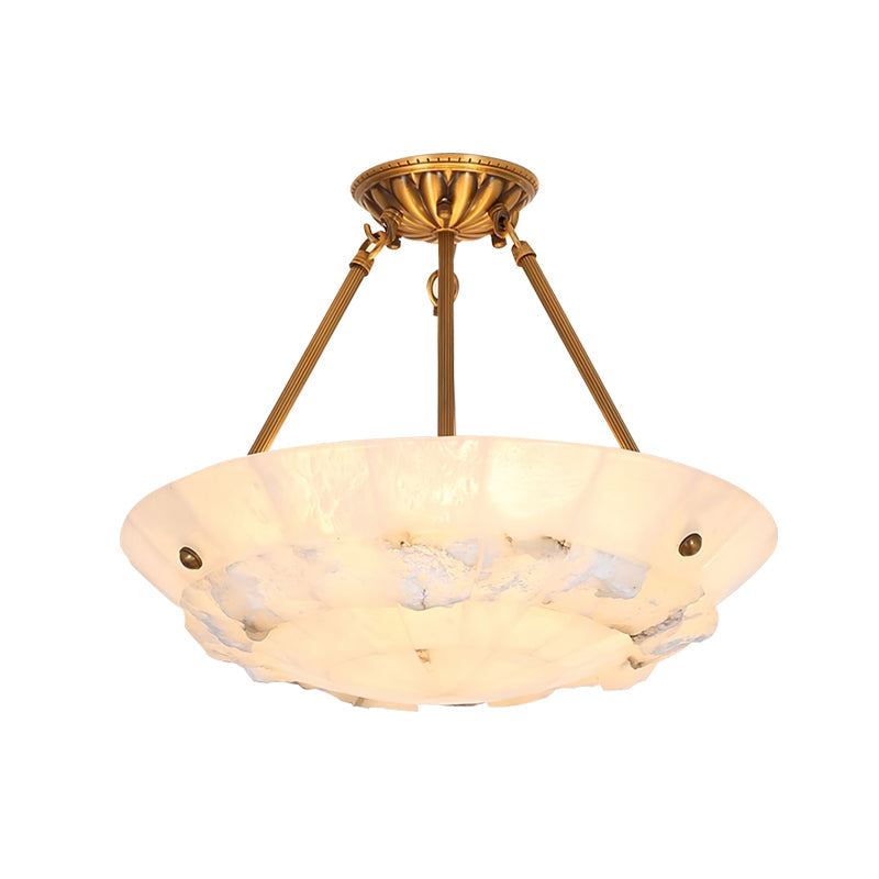 Nomen Pendelleuchte Alabaster Bowl Eleganz