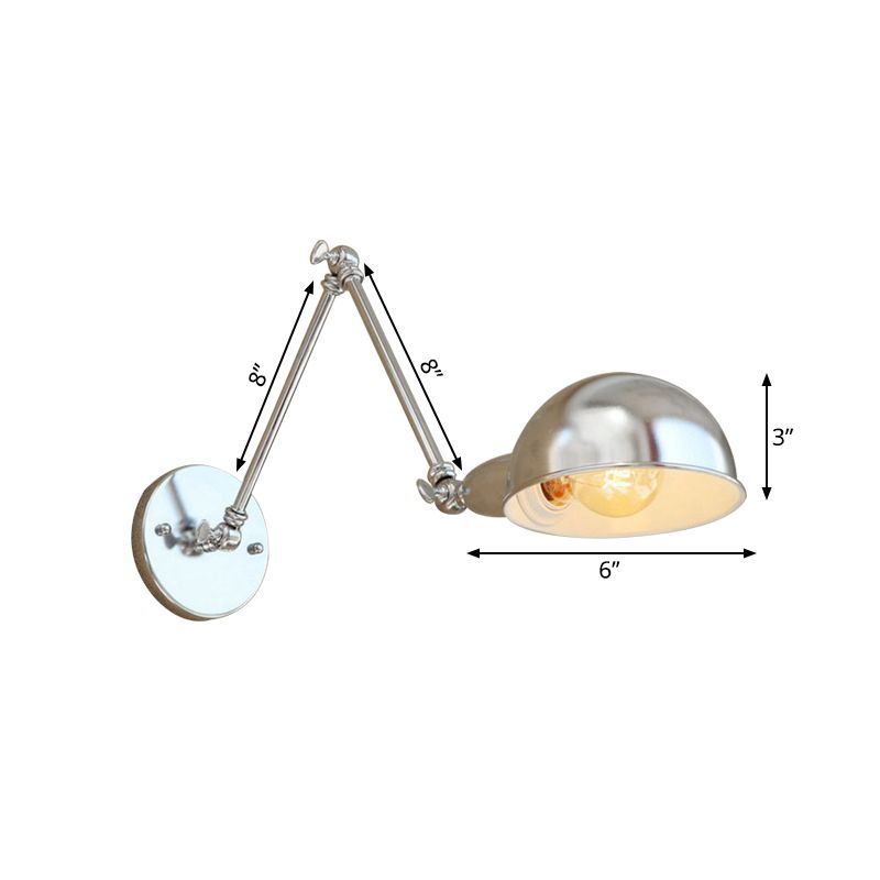 Silva Minimalistisch Wandleuchte Verstellbar, Silber, Schlafzimmer, Metall