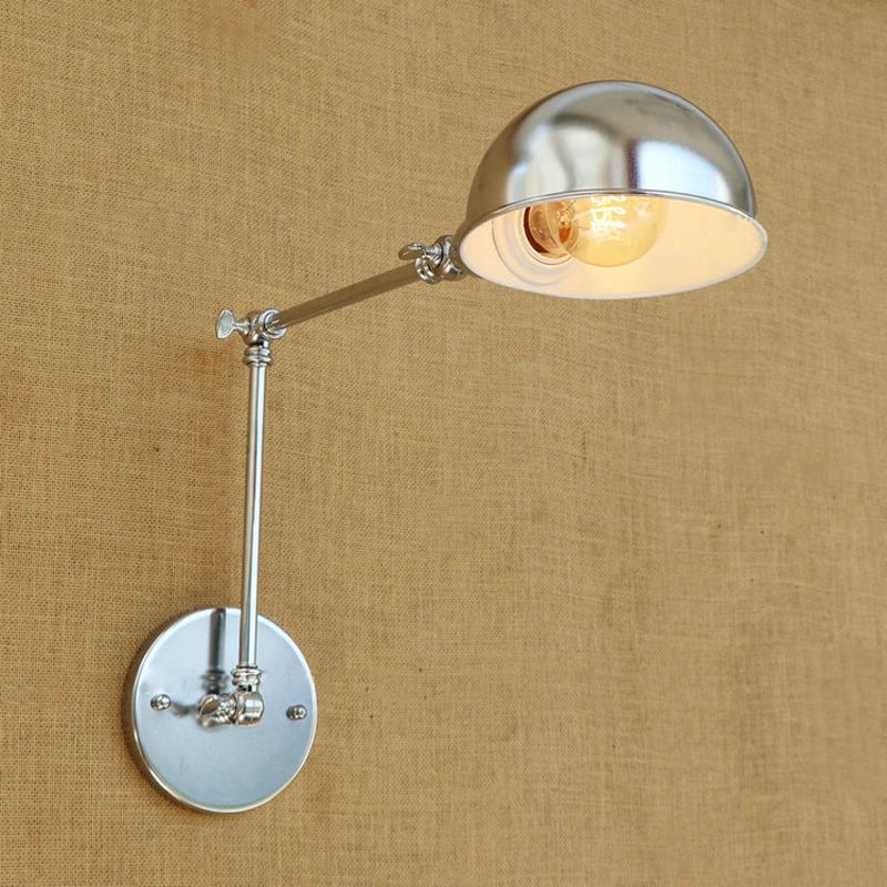 Silva Minimalistisch Wandleuchte Verstellbar, Silber, Schlafzimmer, Metall