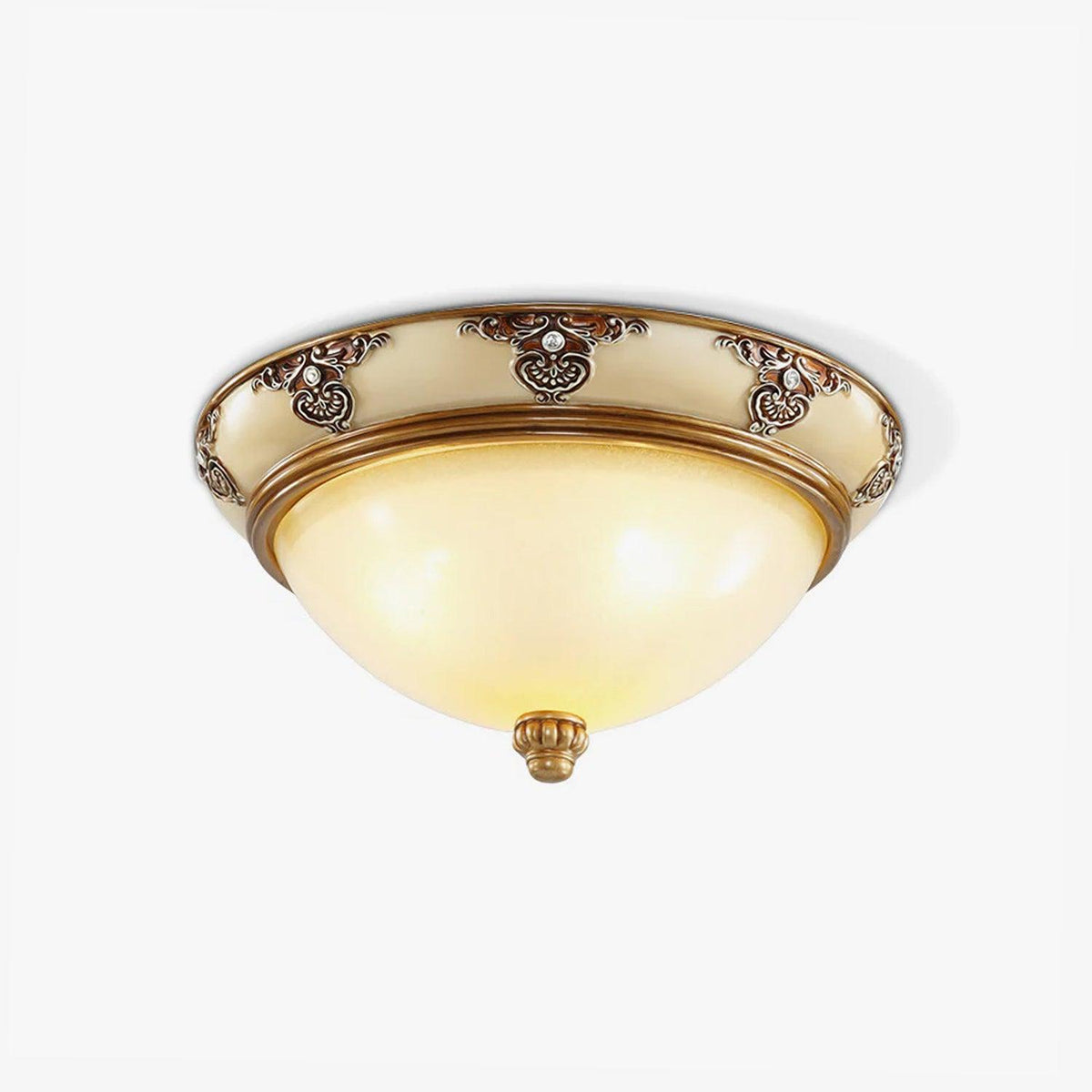 Eiriveon Deckenleuchte Milchglas Antik Beige Vintage