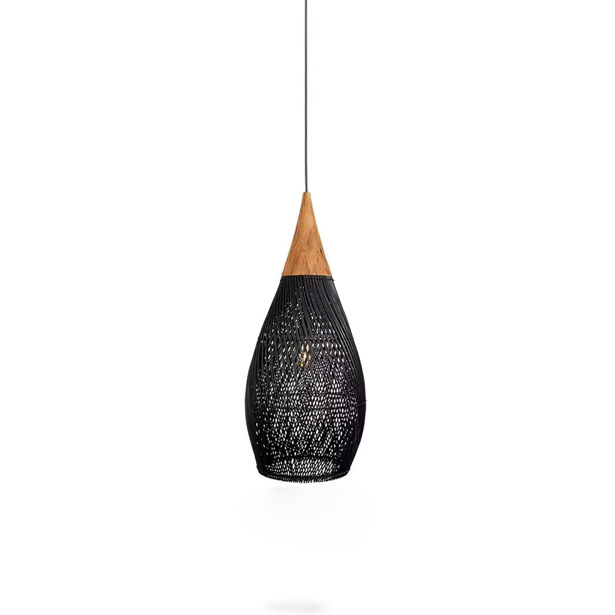 Solavn Rattan-Holz-Pendelleuchte