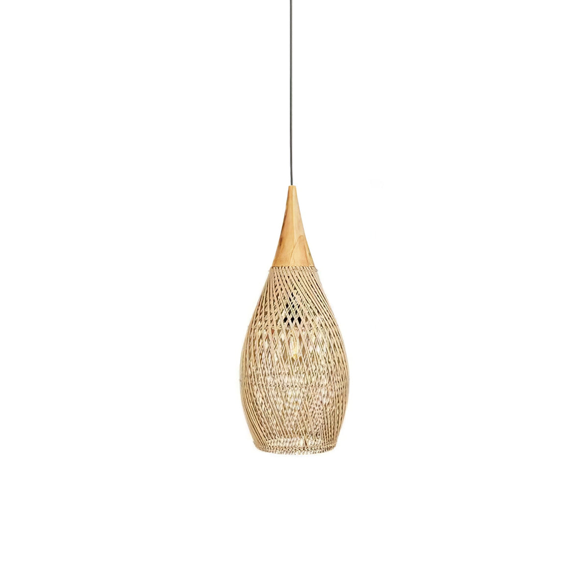 Solavn Rattan-Holz-Pendelleuchte