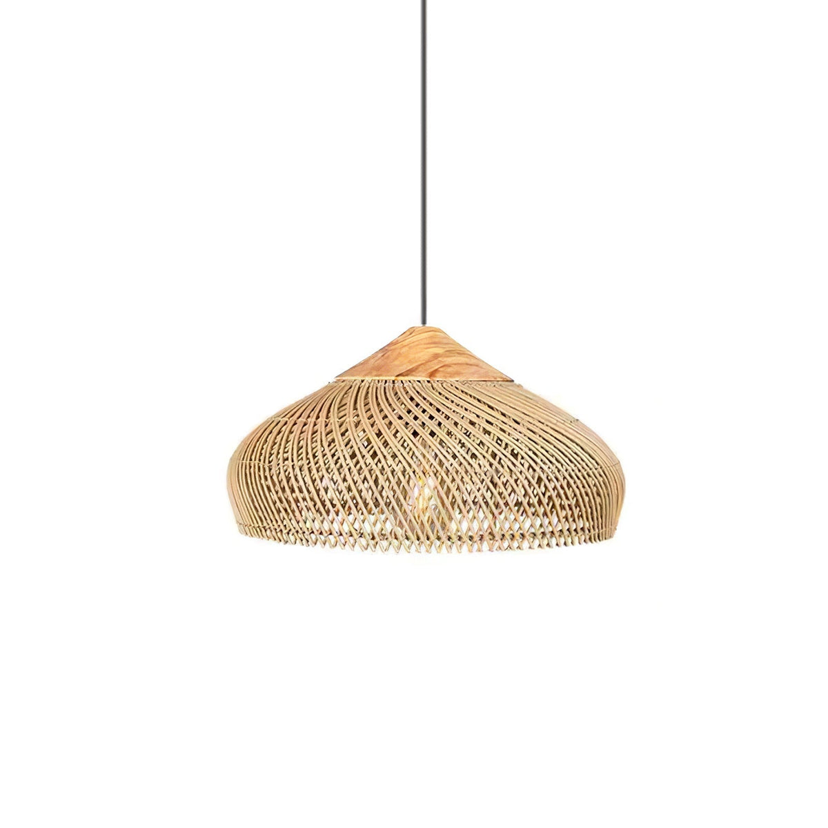 Solavn Rattan-Holz-Pendelleuchte