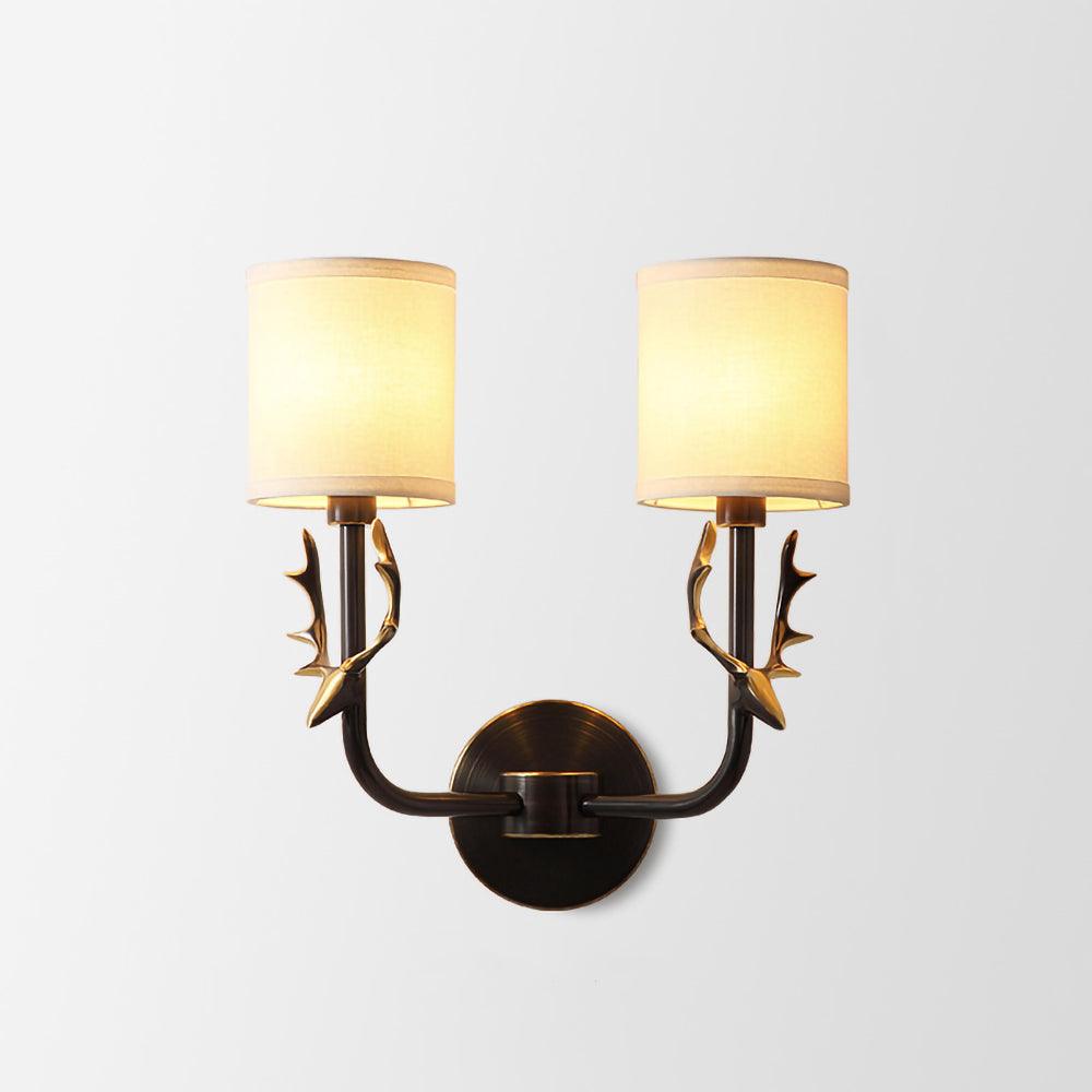 Auriviella Elegance Hirschkopf-Wandleuchte aus Messing