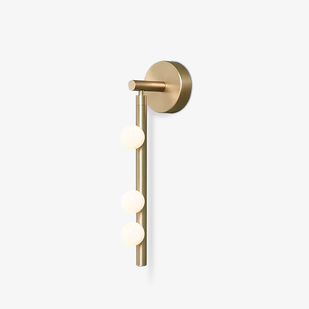 Pamela Röhren-Wandleuchte aus Messing und Glas mit Stecker