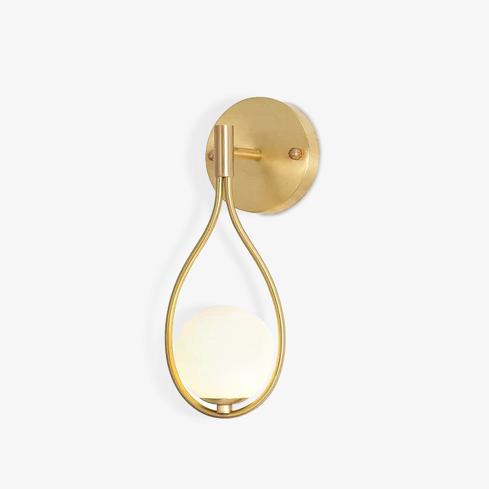 Eiralaya zeitgenössische minimalistische Wandleuchte aus Messing mit Glas für das Badezimmer | Cielum